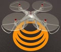 Landing drone with sensors on